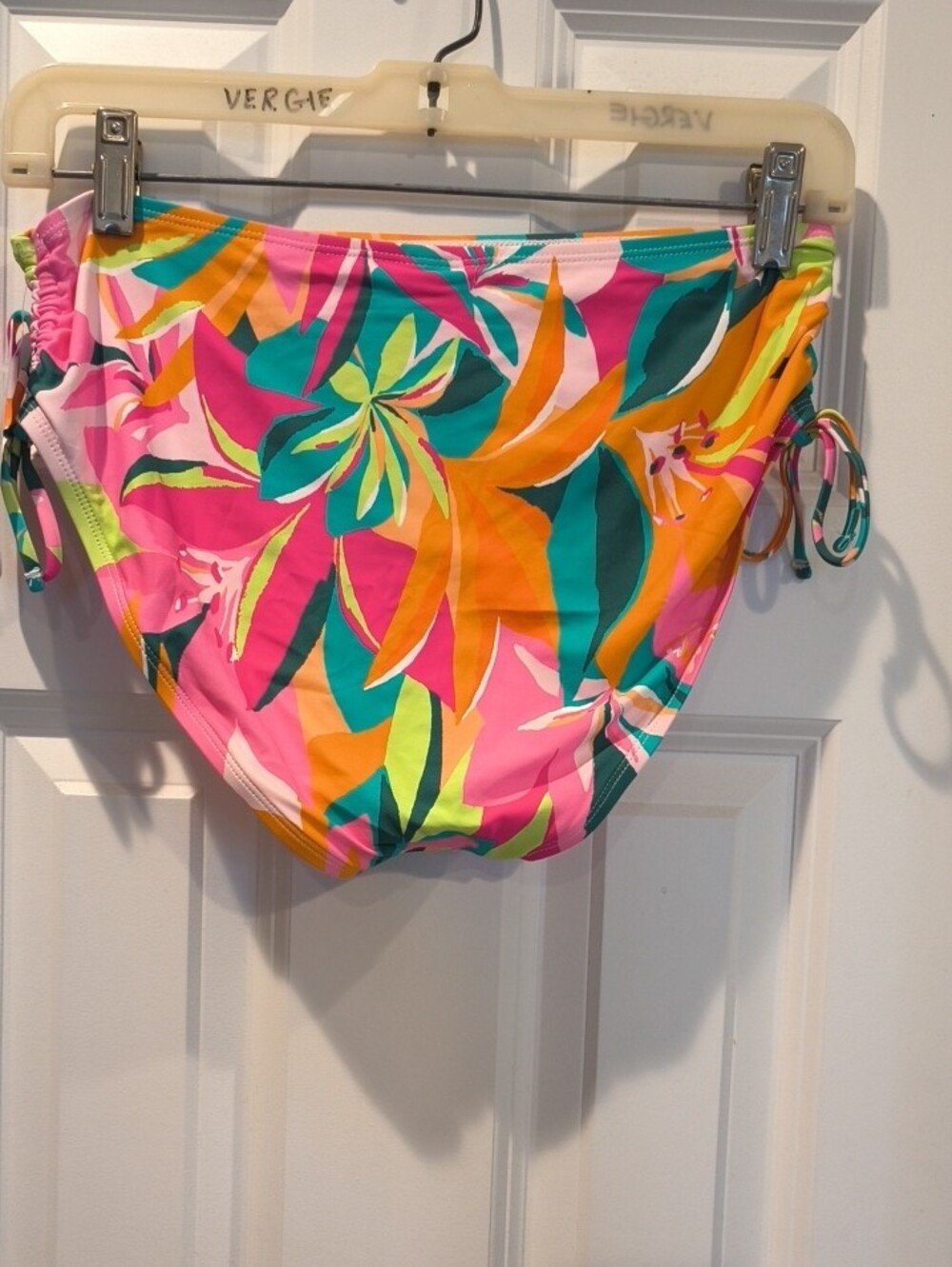 Anne Cole Tropical Floral Bikini Bottoms in Pink, Teal, Orange - Picture 5 of 5